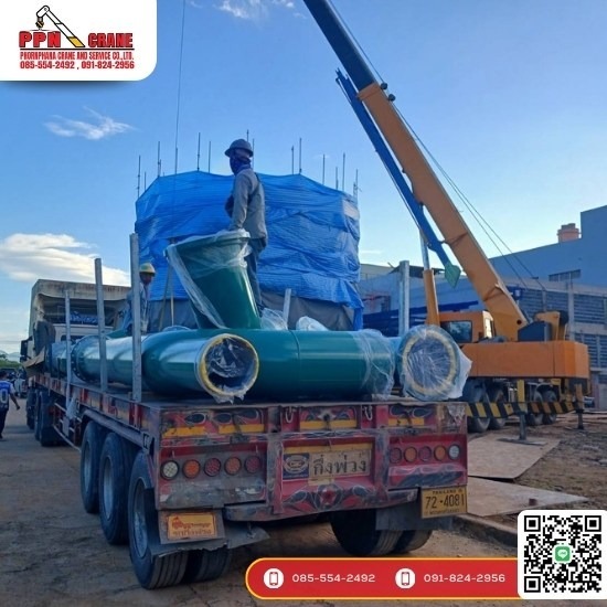 รับขนย้ายเครื่องจักร ปทุมธานี - รถเครนให้เช่า ปทุมธานี - พรภนา เครน เซอร์วิส